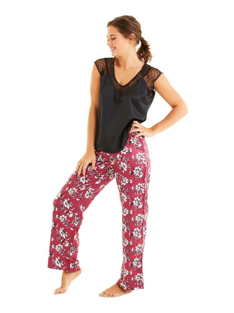 Top de pyjama PIVOINE - Pomm'Poire Noir - Kiabi