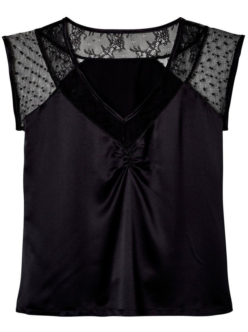 Top de pyjama PIVOINE - Pomm'Poire Noir - Kiabi