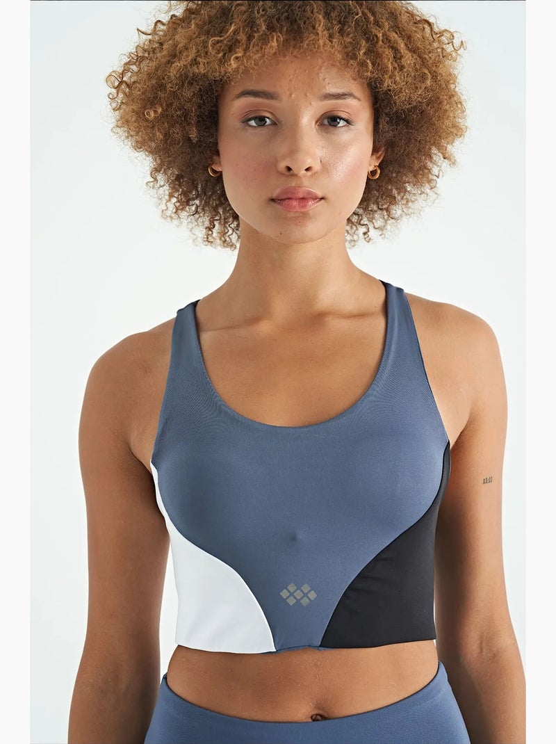 Top de sport court femme à blocs de couleur tommy Bleu Blanc Noir - Kiabi