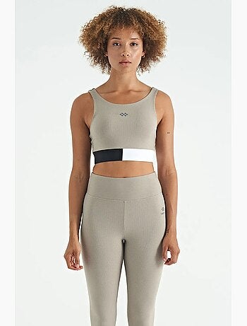 Top de sport court sans manches à color-block tommy