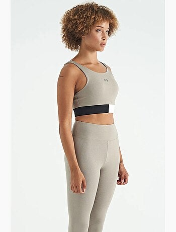 Top de sport court sans manches à color-block tommy