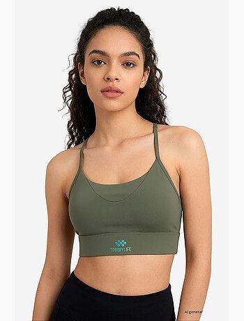 Top de sport femme court ajusté tommy