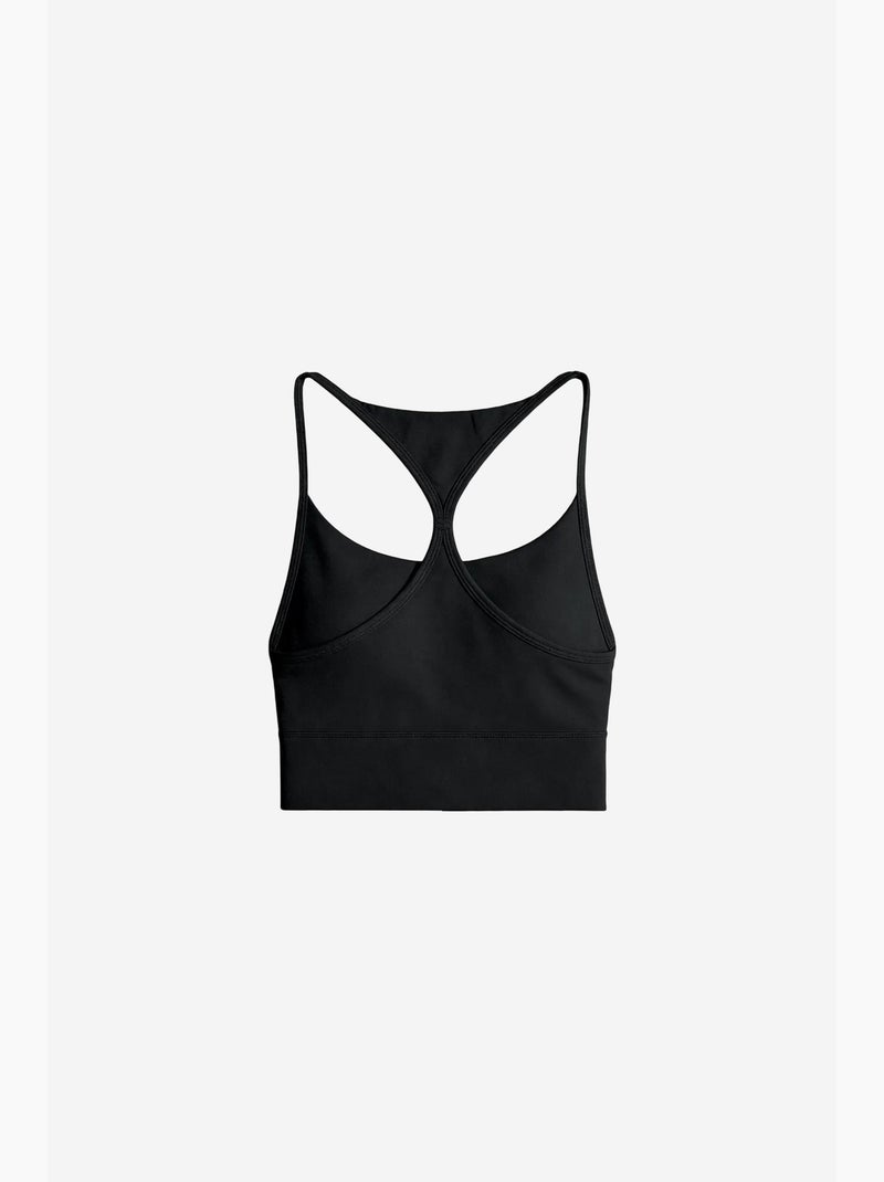 Top de sport femme court ajusté tommy Noir - Kiabi