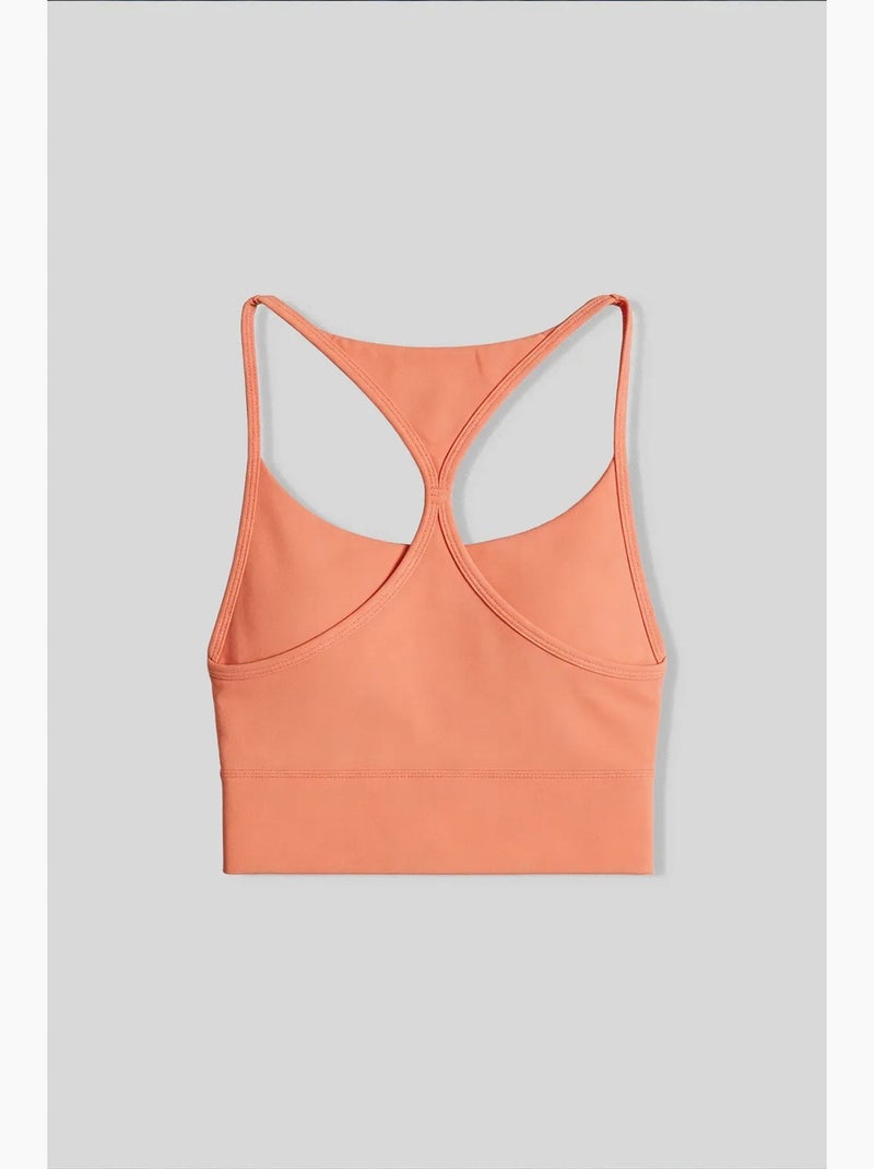 Top de sport femme court ajusté tommy Orange clair - Kiabi