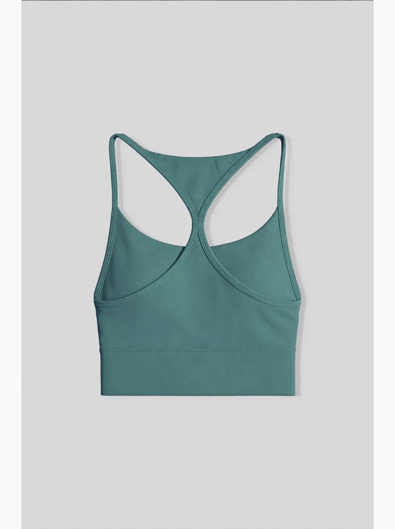 Top de sport femme court ajusté tommy Vert - Kiabi