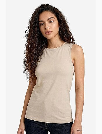 Top de sport femme en coton et élasthanne tommy