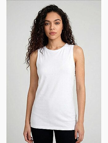 Top de sport femme en coton et élasthanne tommy