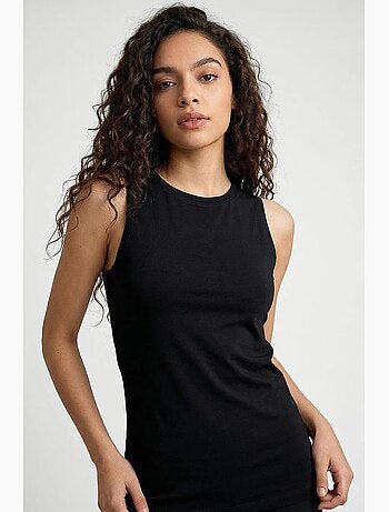 Top de sport femme en coton et élasthanne tommy