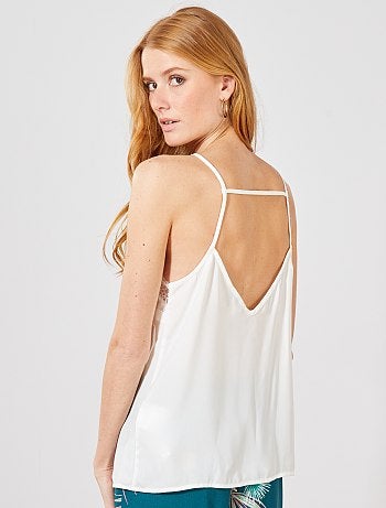 Top dentelle emmanchures américaines - Kiabi