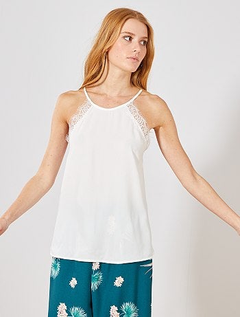 Top dentelle emmanchures américaines - Kiabi