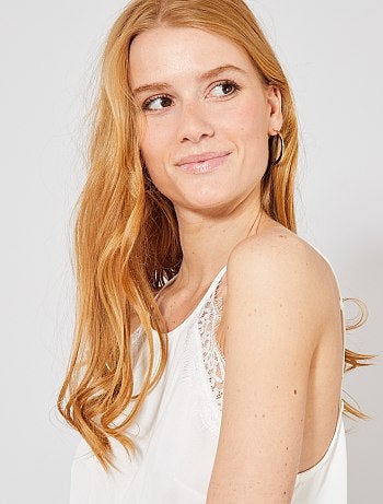 Top dentelle emmanchures américaines - Kiabi