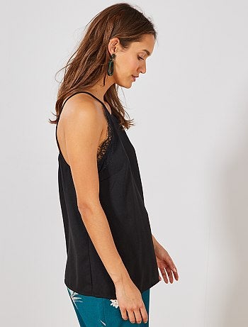 Top dentelle emmanchures américaines - Kiabi