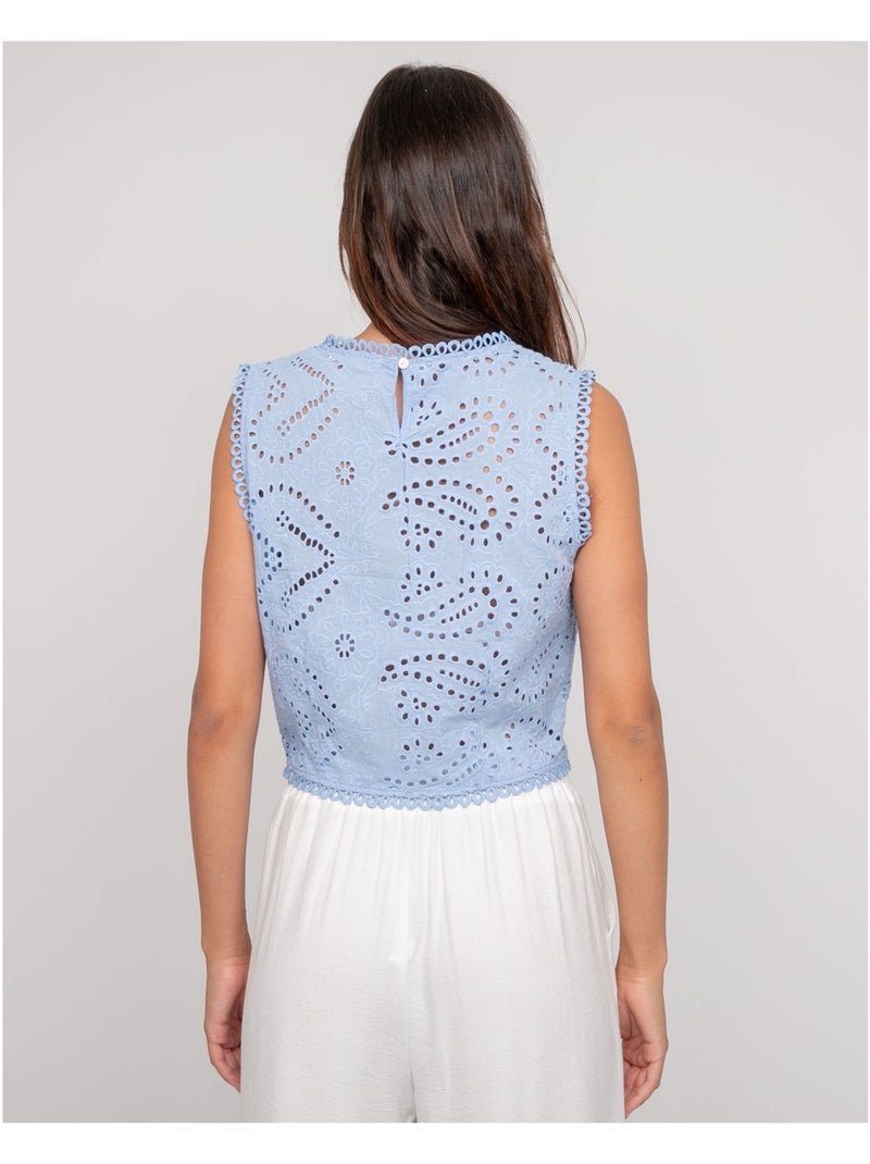 Top dentelle FAGATE Bleu - Kiabi