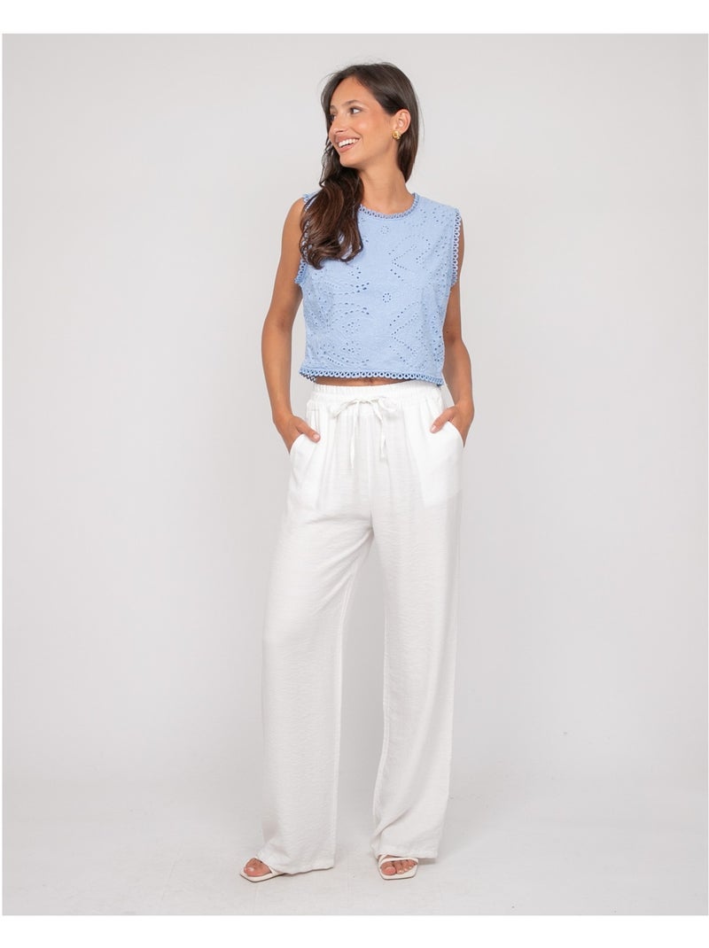 Top dentelle FAGATE Bleu - Kiabi