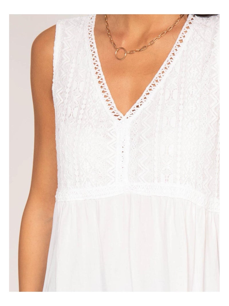 Top dentelle FLOA Blanc - Kiabi