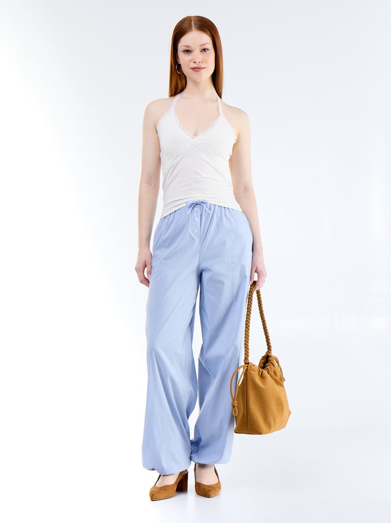 Top dos nu avec dentelle Blanc - Kiabi