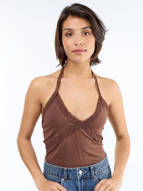 Top dos nu avec dentelle - Kiabi