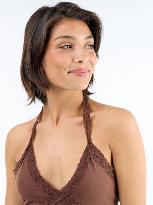 Top dos nu avec dentelle - Kiabi