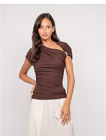 Top drapé avec bijoux FIJAYA