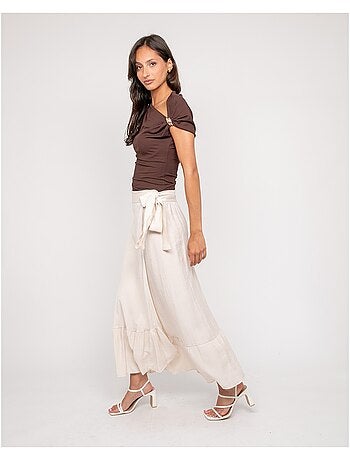 Top drapé avec bijoux FIJAYA