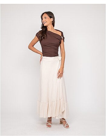 Top drapé avec bijoux FIJAYA