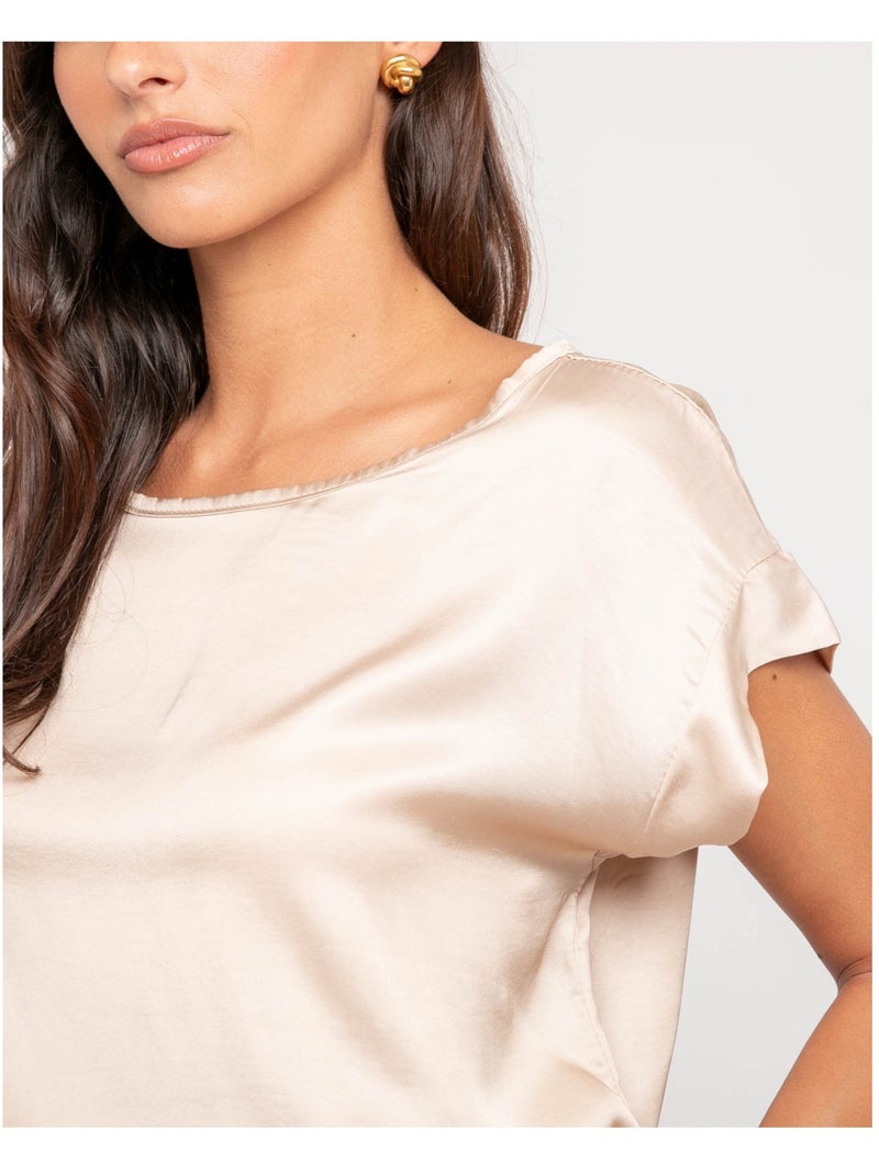 Top effet satin FRIDOLE Beige - Kiabi