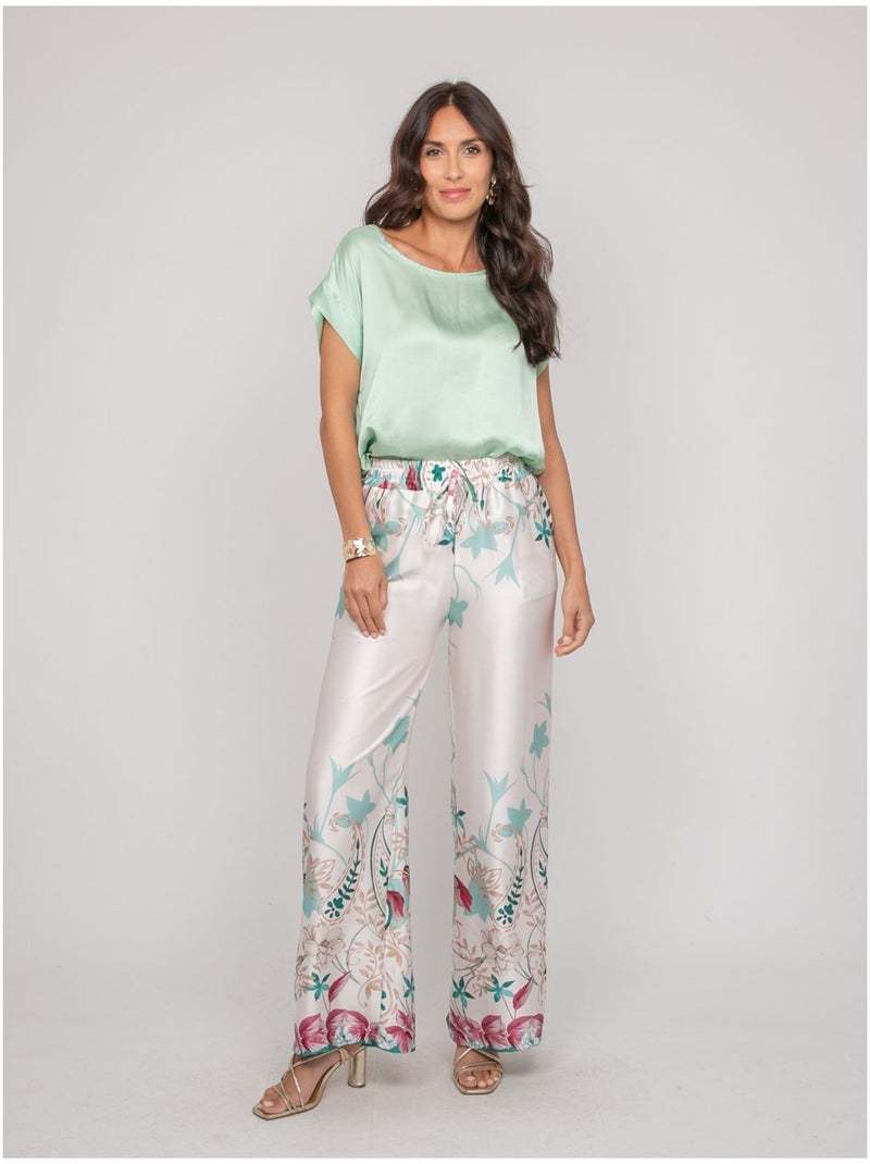 Top effet satin FRIDOLE Vert d'eau - Kiabi