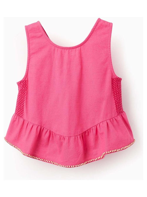 Top en Coton et Lin avec Perles - Kiabi