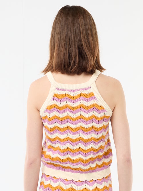 Top en crochet à emmanchures américaines - Kiabi