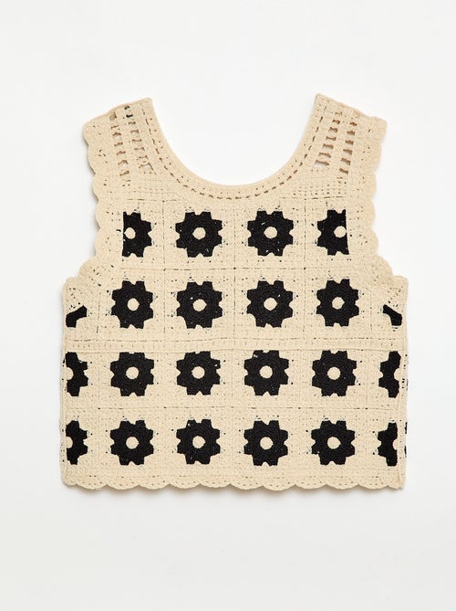 Top en crochet à motif - Kiabi