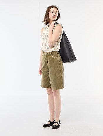 Top en crochet ajouré avec emmanchures larges