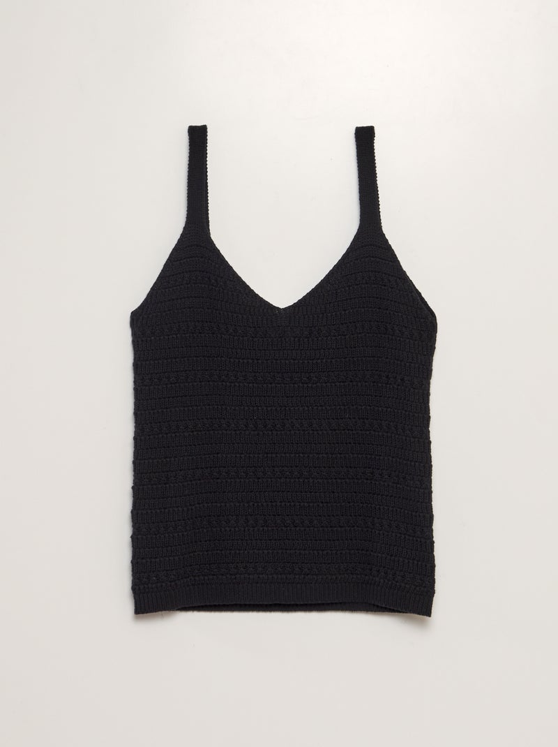 Top en crochet 'JDY' noir - Kiabi