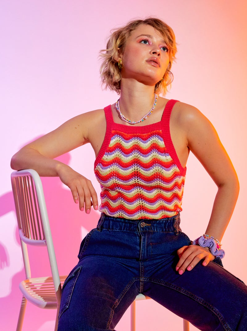 Top en crochet Rose - Kiabi