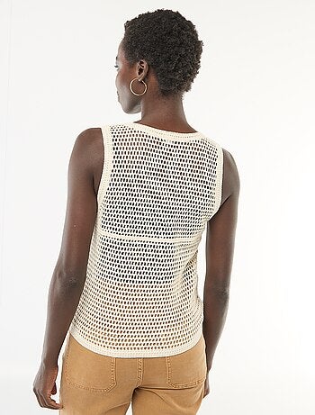 Top en crochet sans manches