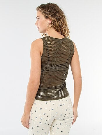 Top en crochet sans manches