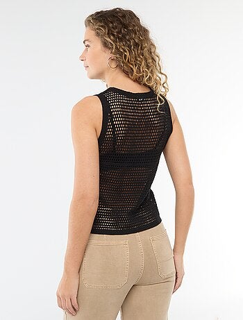 Top en crochet sans manches