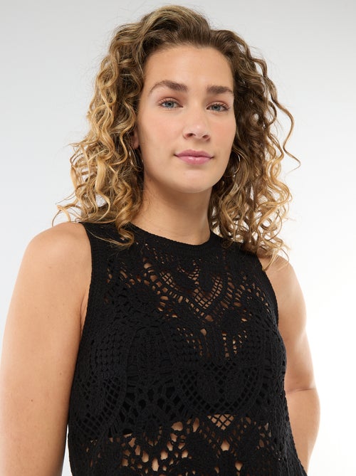 Top en crochet sans manches - Kiabi