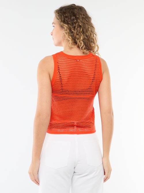 Top en crochet sans manches - Kiabi