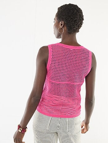Top en crochet sans manches