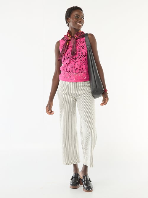 Top en crochet sans manches - Kiabi