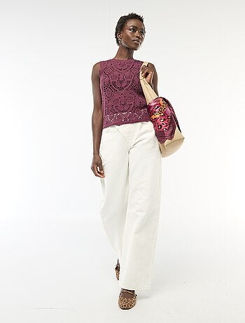 Top en crochet sans manches