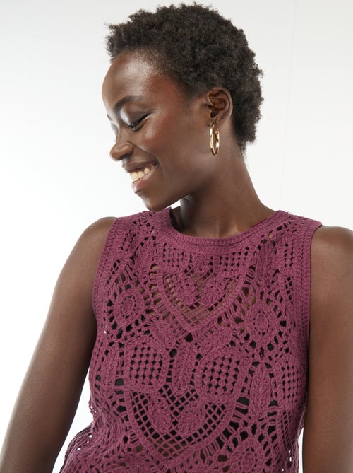 Top en crochet sans manches - Kiabi