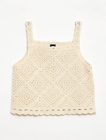 Top en crochet uni