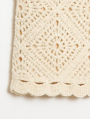 Top en crochet unie
