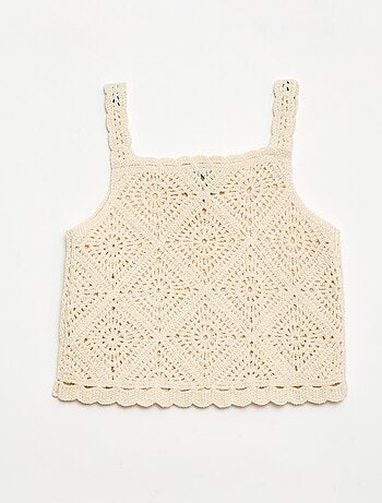 Top en crochet unie