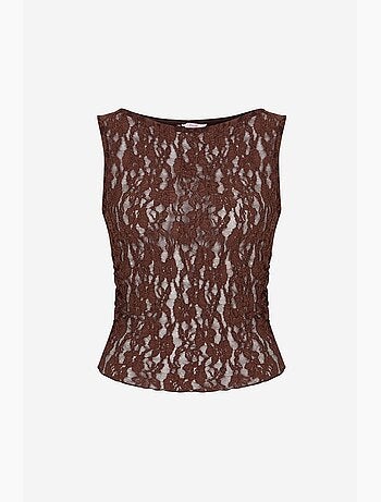 Top en dentelle drape penti