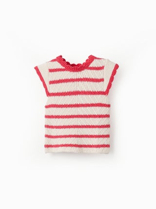 Top en Maille à Rayures