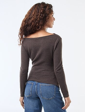 Top en maille asymétrique