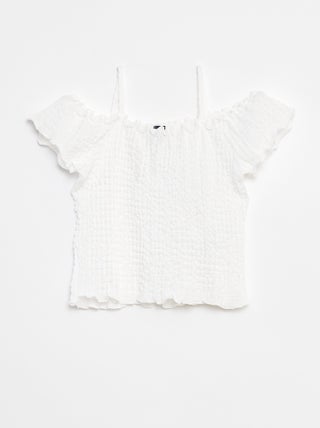 Top en maille gaufrée