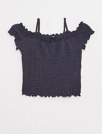 Top en maille gaufrée